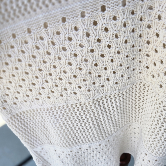 Old Navy NWOT Crochet Halter Midi Dress in Cream, Size XXL - Picture 5 of 8